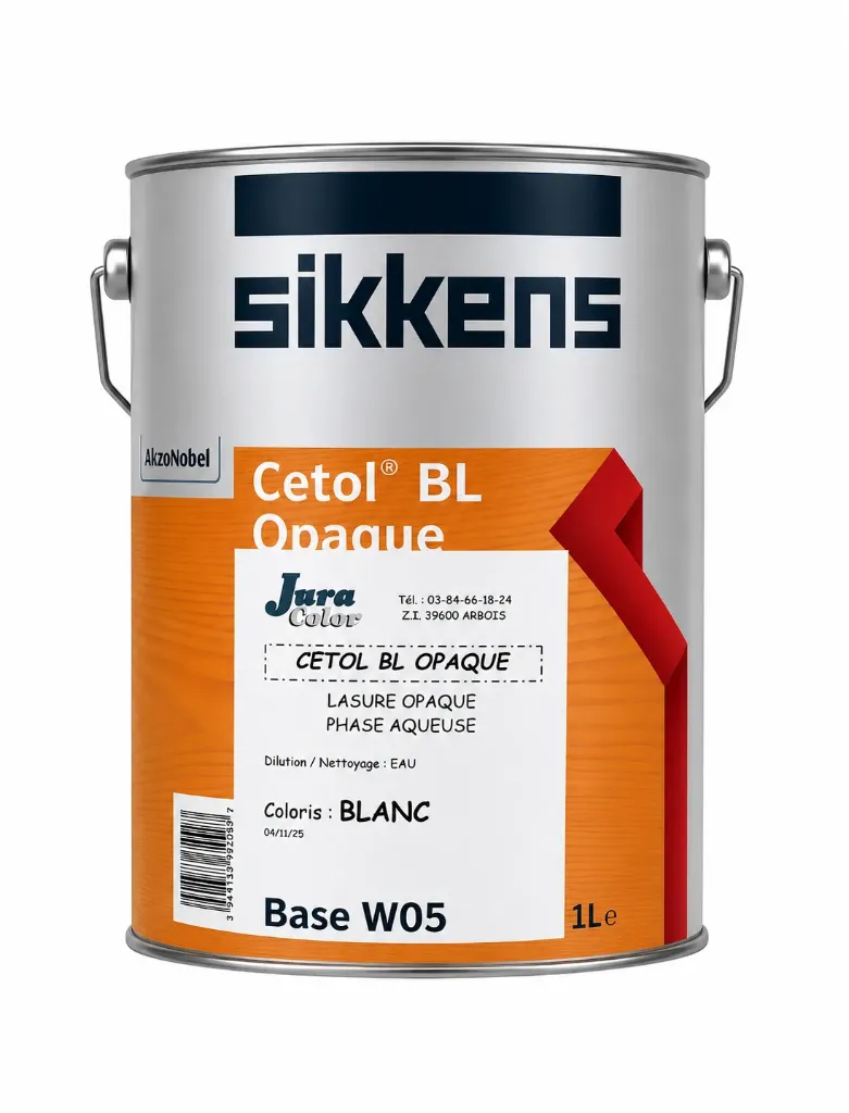 Lasure Sikkens Cetol BL Opaque coloris Blanc (1L)